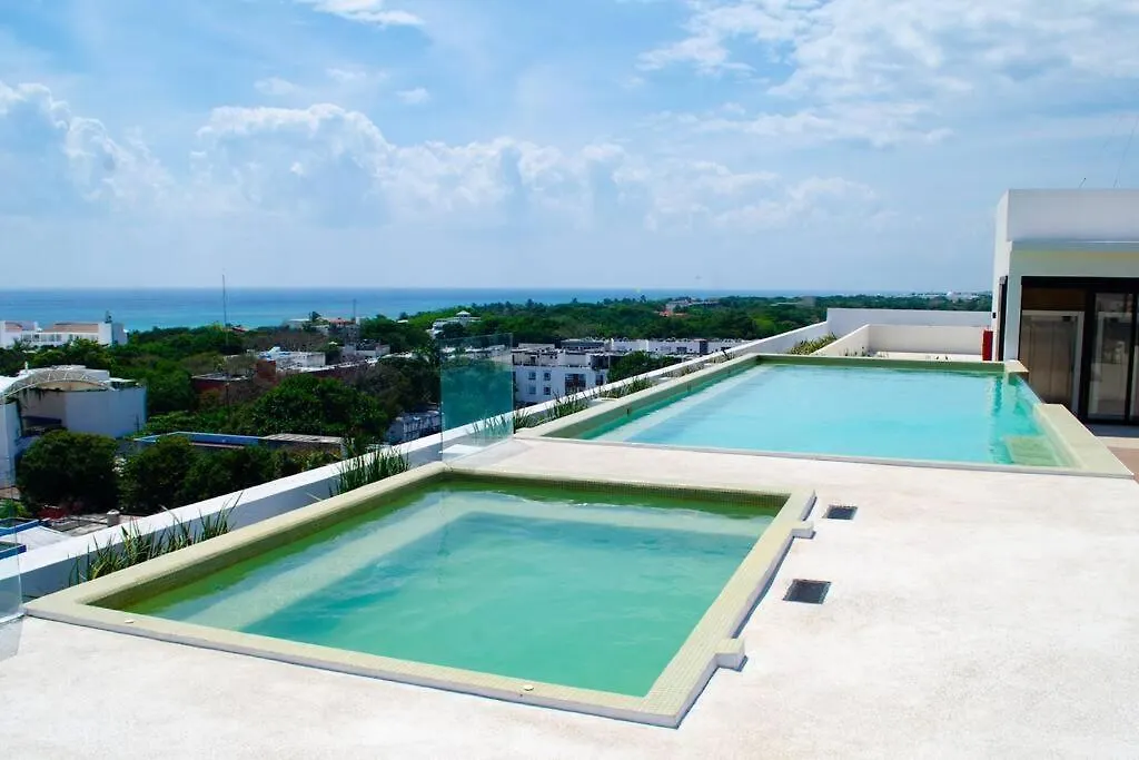Comfortable Condo W/ City Views Rooftop Pool & Gym - 319 Musa Playa del Carmen 0*,