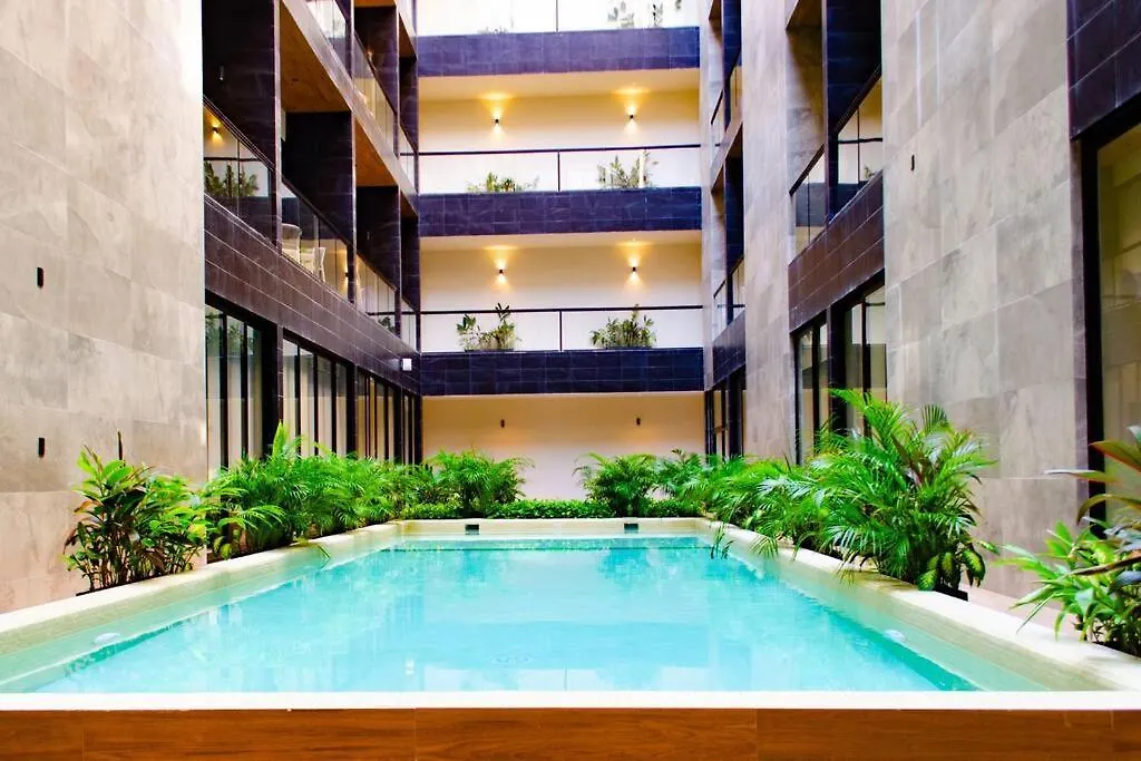 Comfortable Condo W/ City Views Rooftop Pool & Gym - 319 Musa Playa del Carmen Apartment