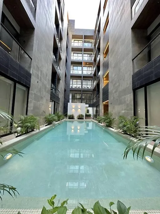 Comfortable Condo W/ City Views Rooftop Pool & Gym - 319 Musa Playa del Carmen 0*,  Mexico